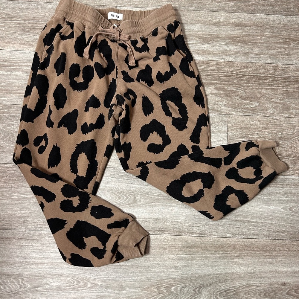 PISTOLA comfy cheetah print sweat pants